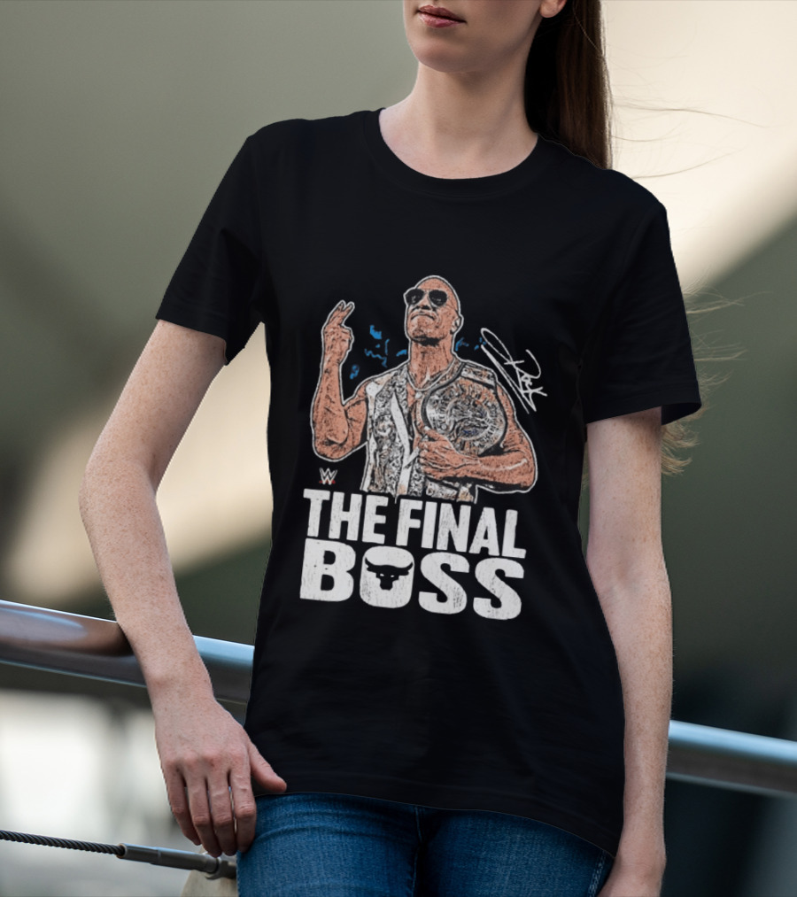 The Final Boss WWE Dwayne Johnson The Rock Signature Champion T-Shirt