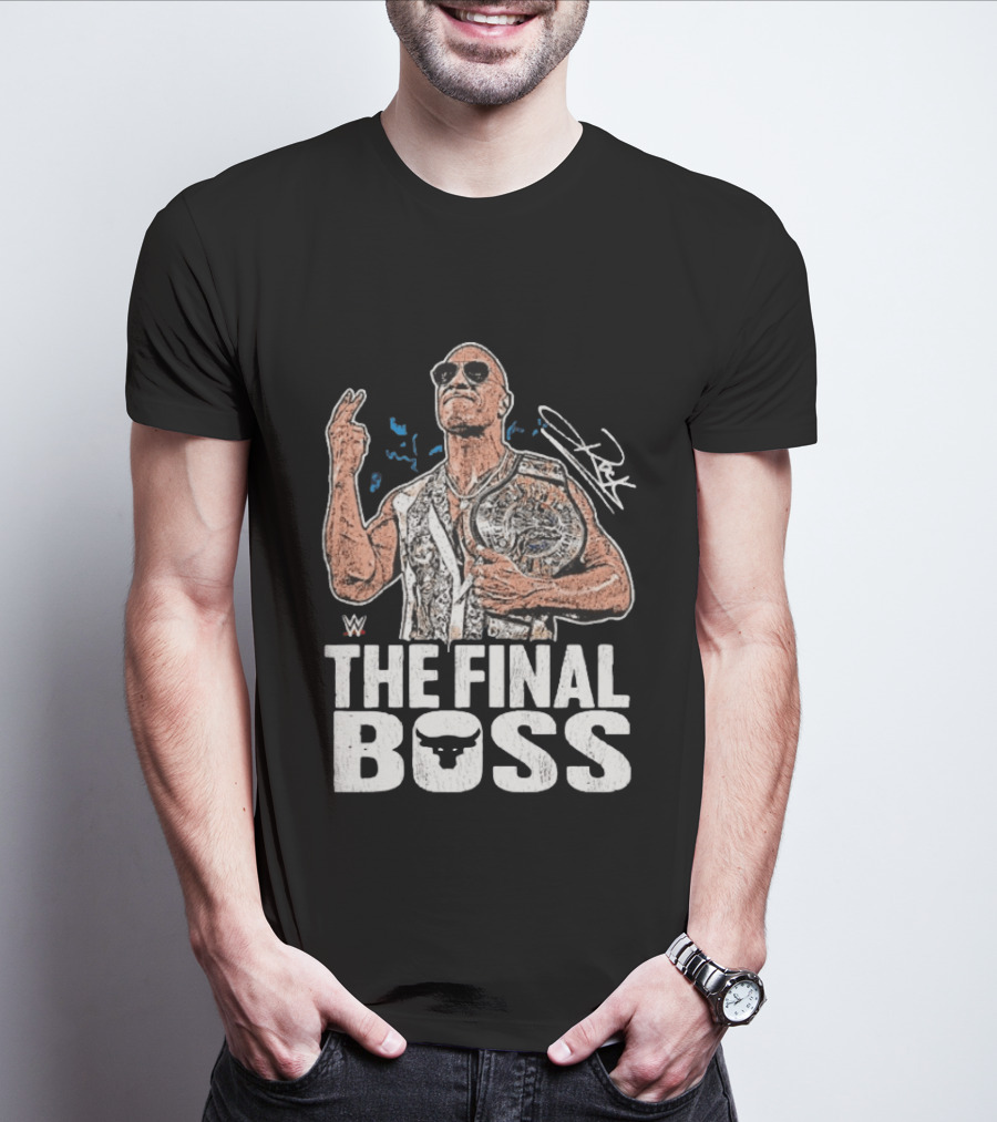 The Final Boss WWE Dwayne Johnson The Rock Signature Champion T-Shirt
