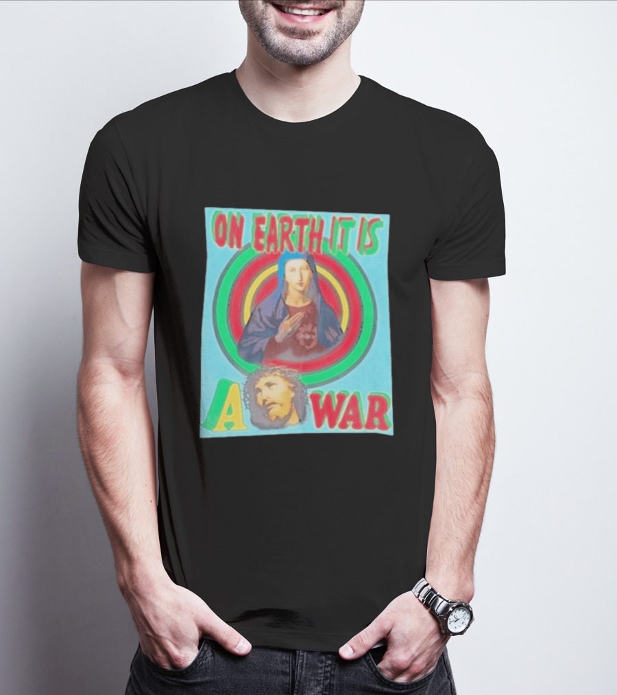 Houston Texans Saint Michael On Earth It Is A War T-Shirt