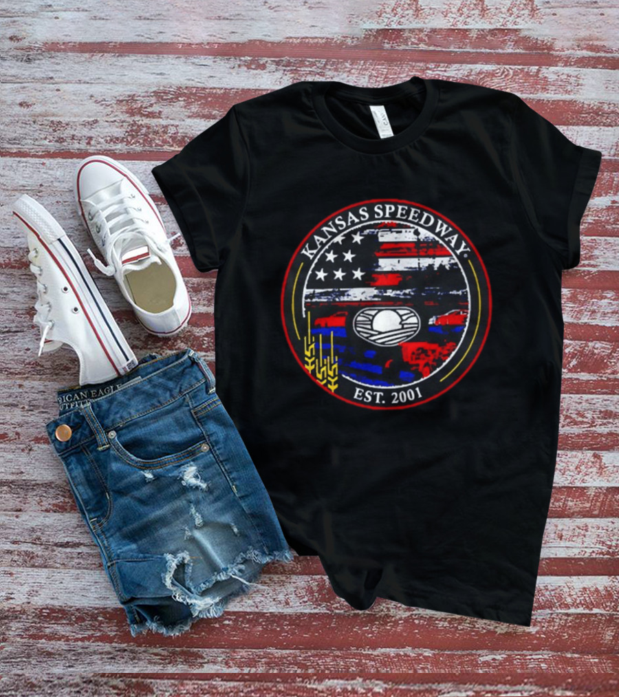 Kansas Speedway American Flag Est 2001 Racing T-Shirt