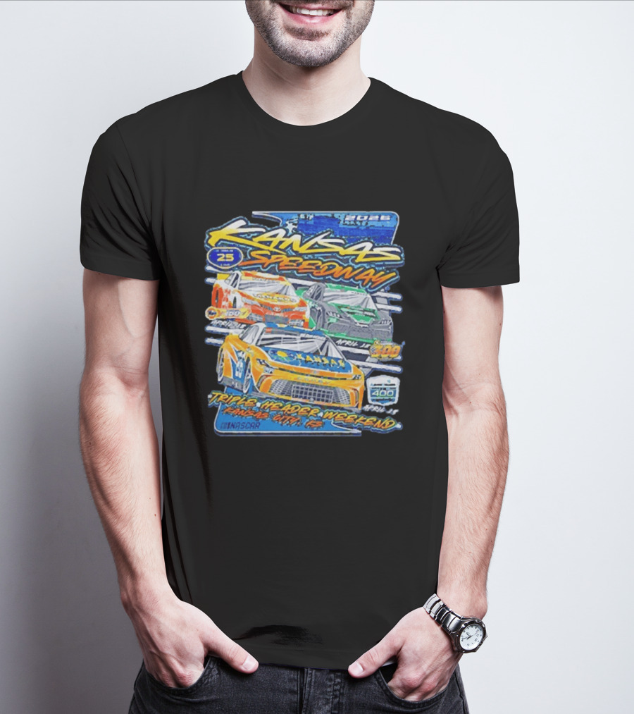 2026 Kansas Speedway NASCAR Triple Header Weekend April 25 Car 400 Kansas City T-Shirt