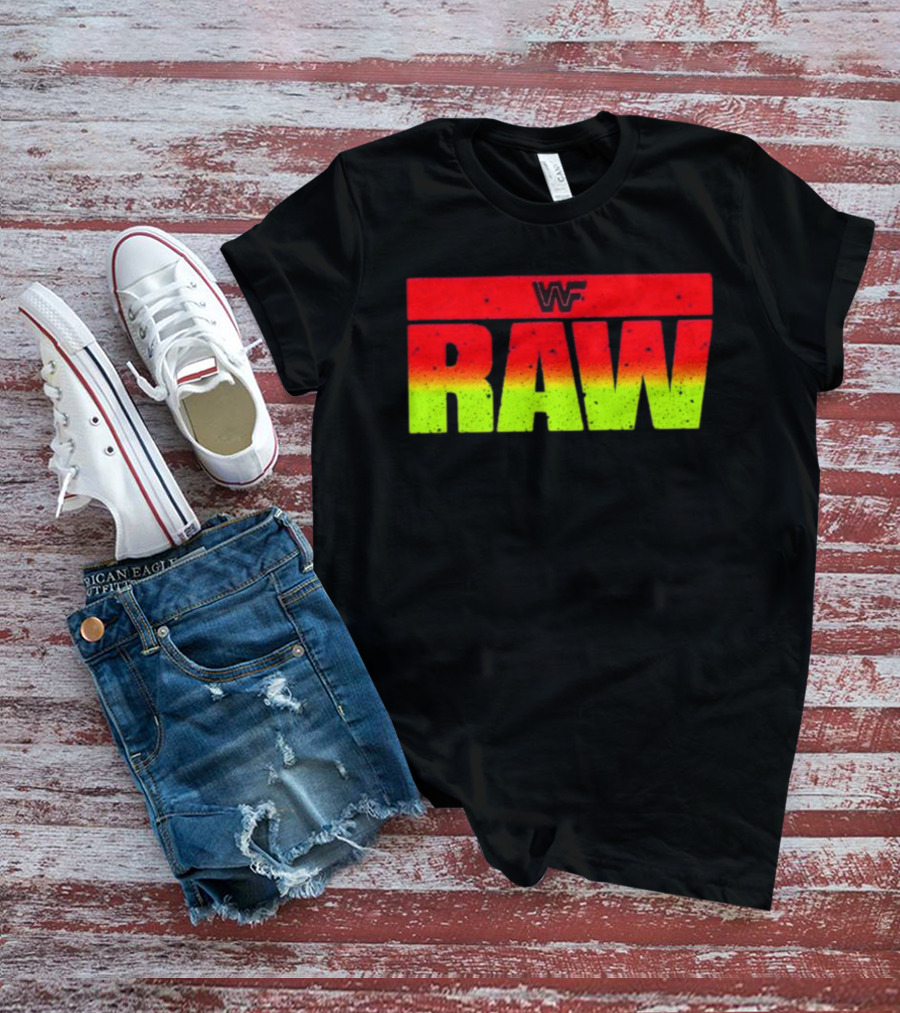 WWF RAW Vintage Style Classic Logo Retro Wrestling T-Shirt