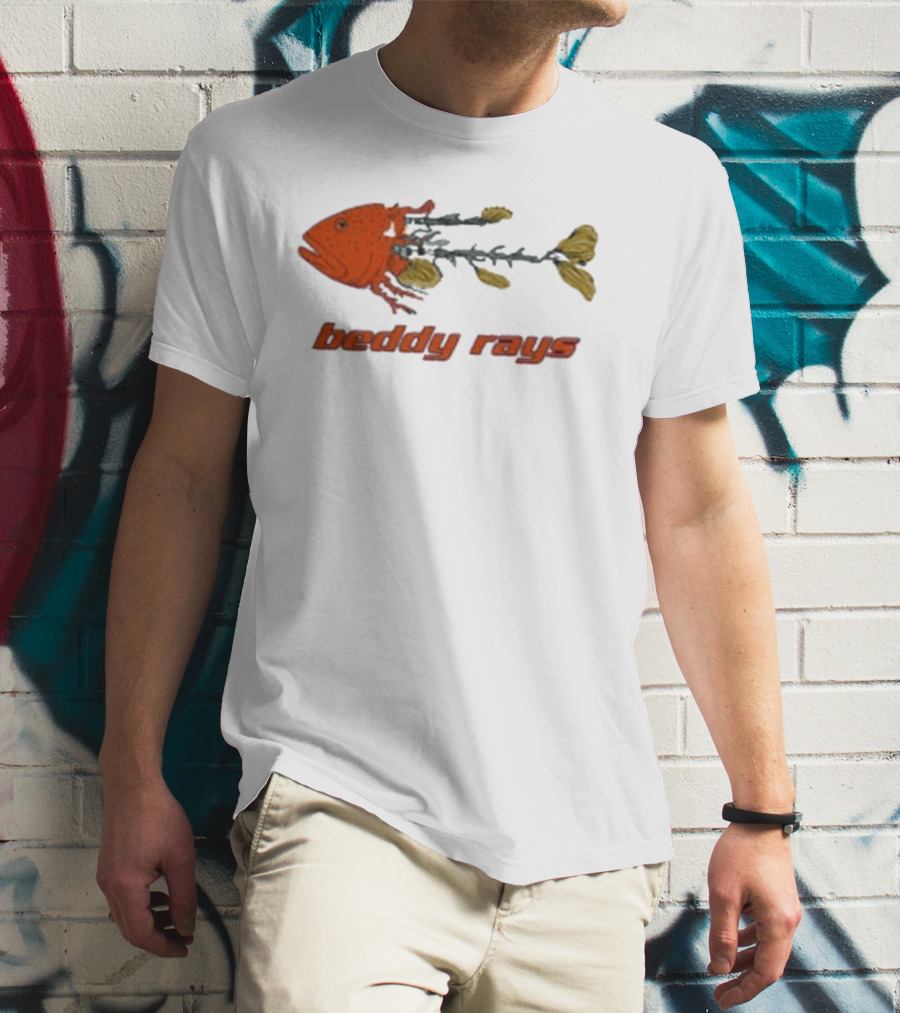 Beddy Rays Coral Trout Fish Skeleton T-Shirt