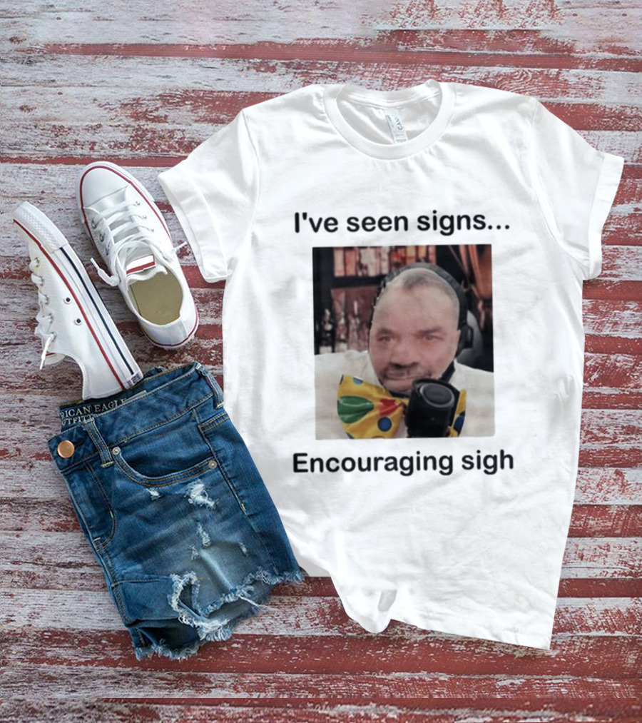 I've Seen Signs Encouraging Sigh Microphone Headset Bow Tie T-Shirt