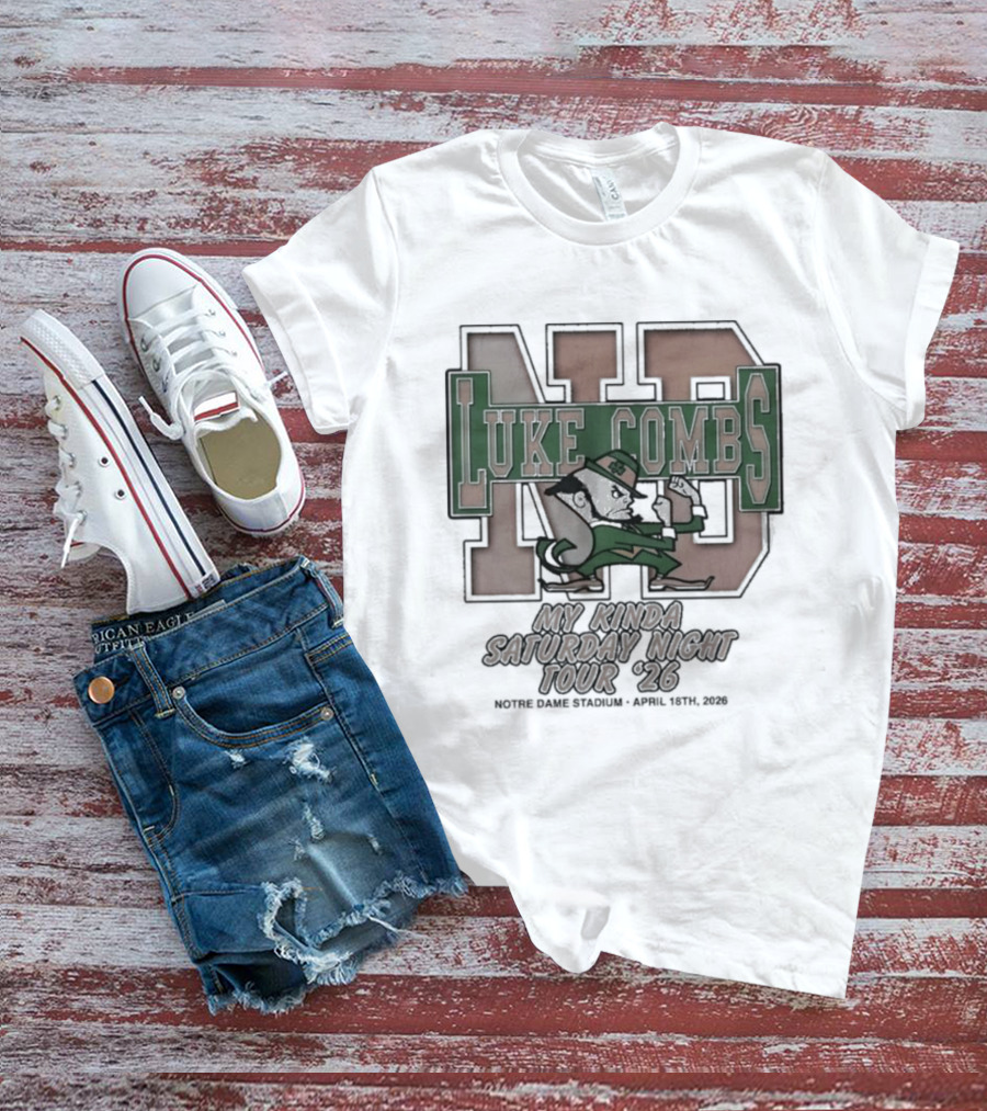 Luke Combs Notre Dame ND My Kinda Saturday Night Tour '26 T-Shirt