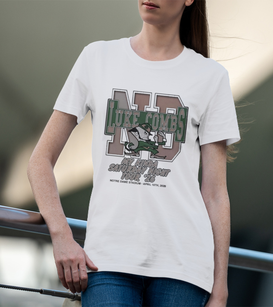 Luke Combs Notre Dame ND My Kinda Saturday Night Tour '26 T-Shirt