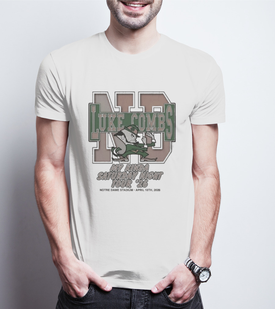 Luke Combs Notre Dame ND My Kinda Saturday Night Tour '26 T-Shirt