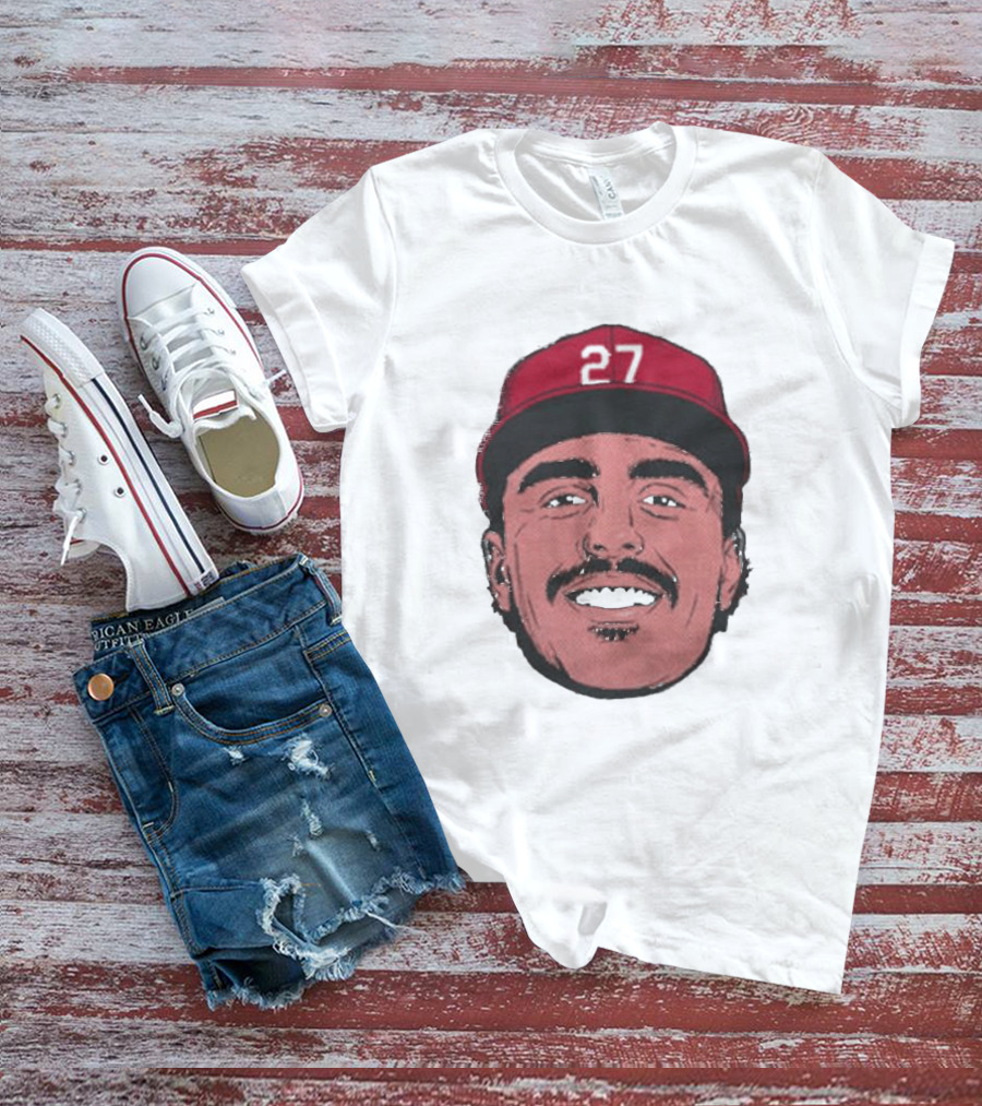 Sal Stewart Cincinnati 27 Big Face Caricature T-Shirt