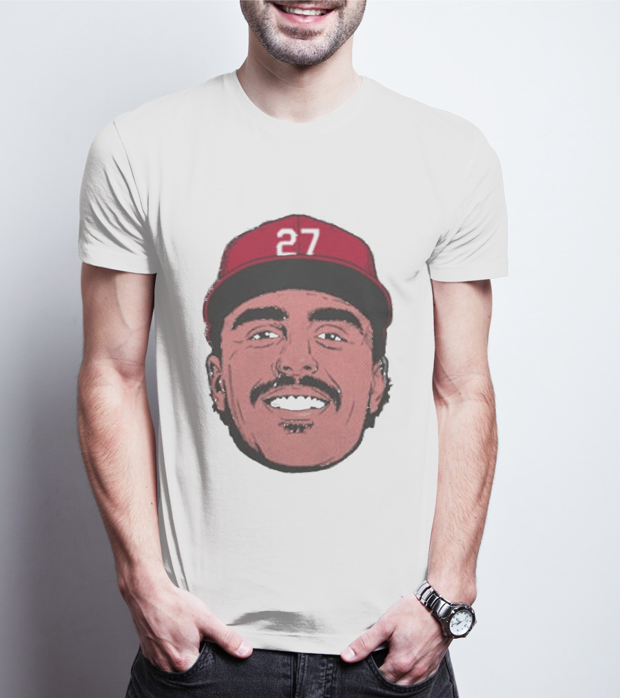 Sal Stewart Cincinnati 27 Big Face Caricature T-Shirt