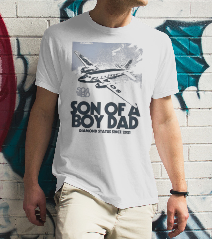 Son Of A Boy Dad Airline Pocket T-Shirt