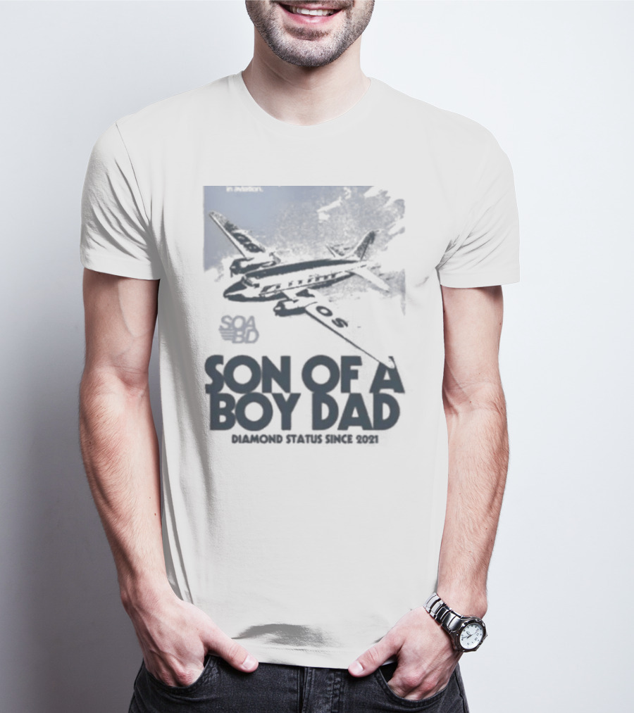 Son Of A Boy Dad Airline Pocket T-Shirt