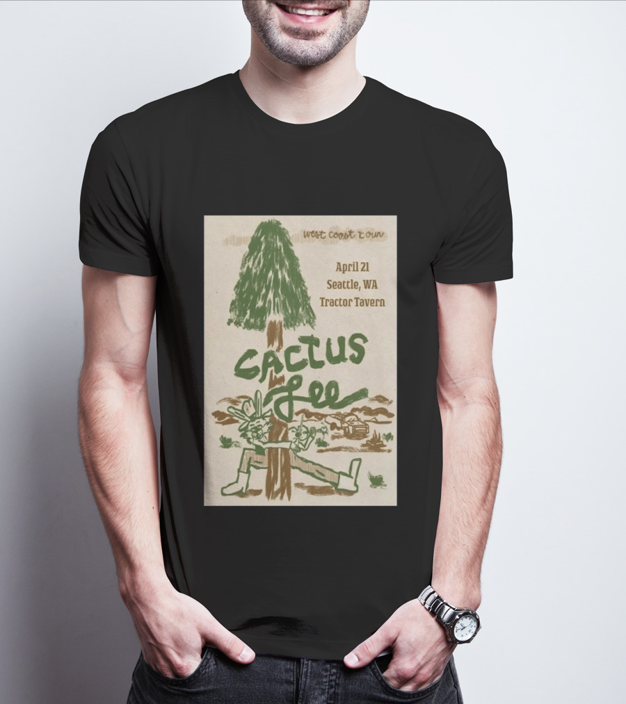 West Coast Tour Cactus Lee Seattle WA Tractor Tavern April 21 2026 T-Shirt
