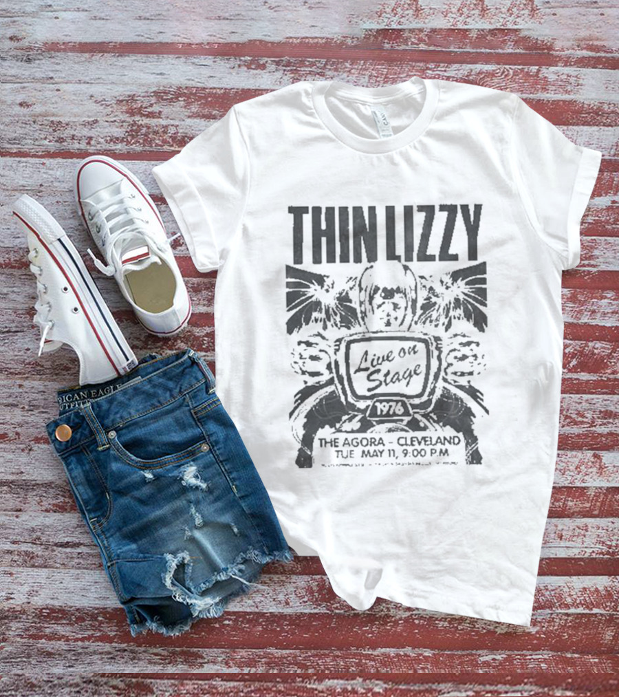 Thin Lizzy Live On Stage 1976 The Agora Cleveland May 11 9PM T-Shirt