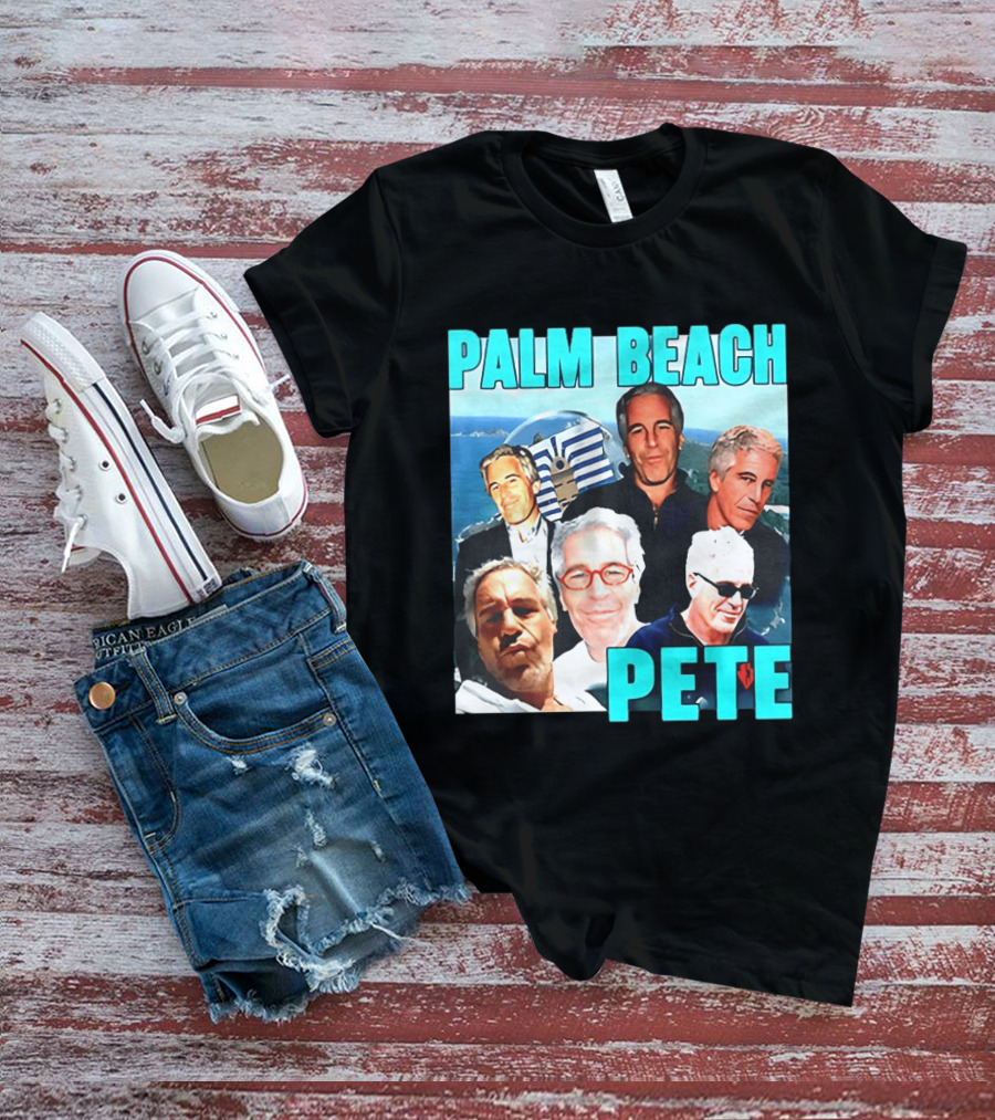 Palm Beach Pete Meme Jeffrey Epstein Faces Collage T-Shirt