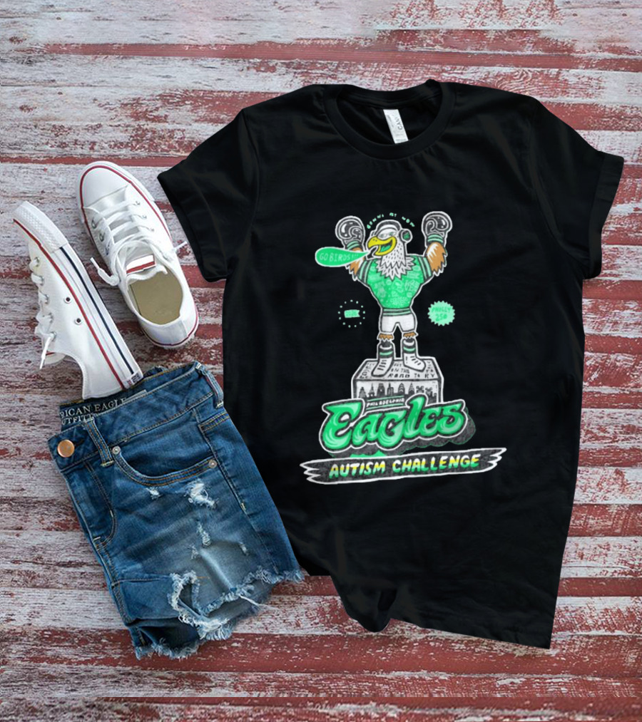Philadelphia Eagles Autism Challenge Go Birds Boxing Philly 250 T-Shirt