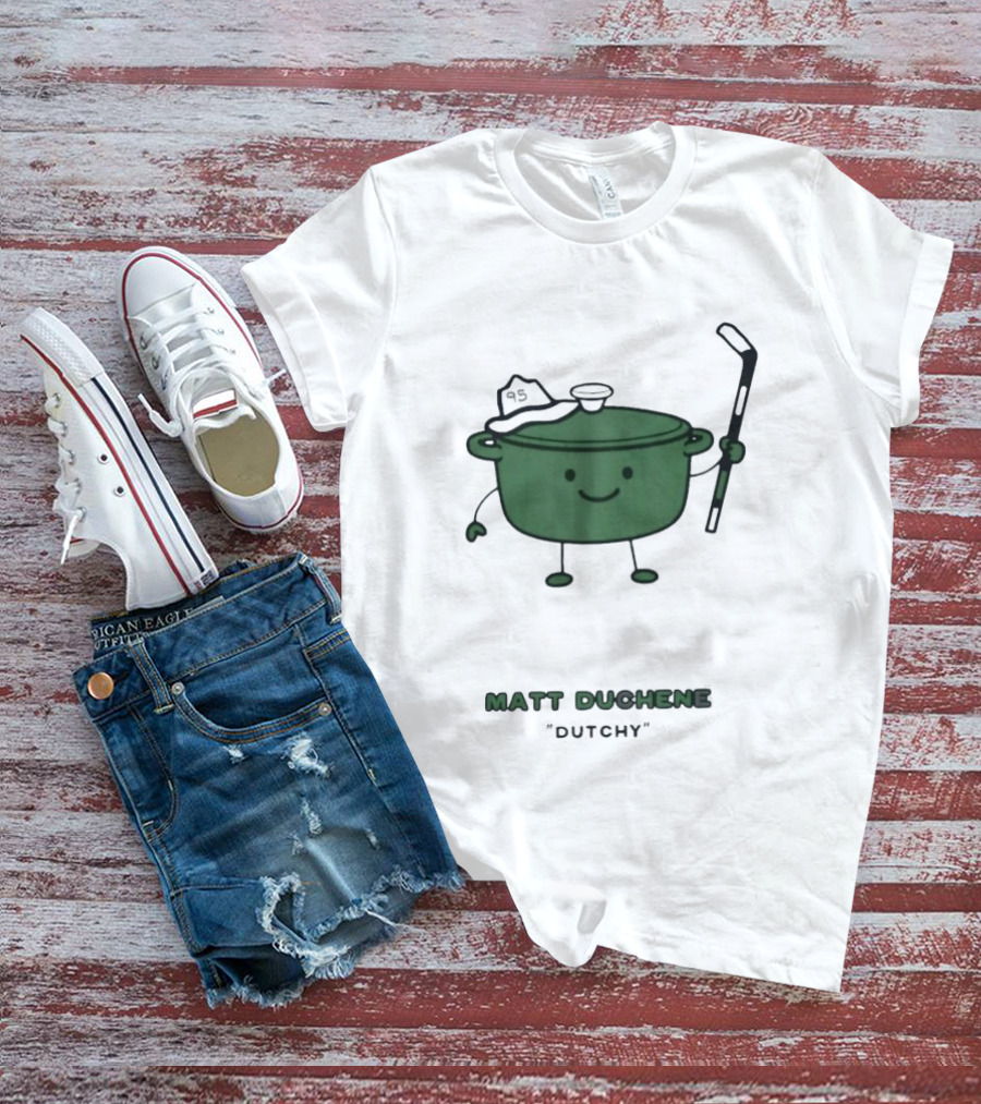 Matt Duchene Dutchy Hockey Pot Character With Cap And Stick T-Shirt