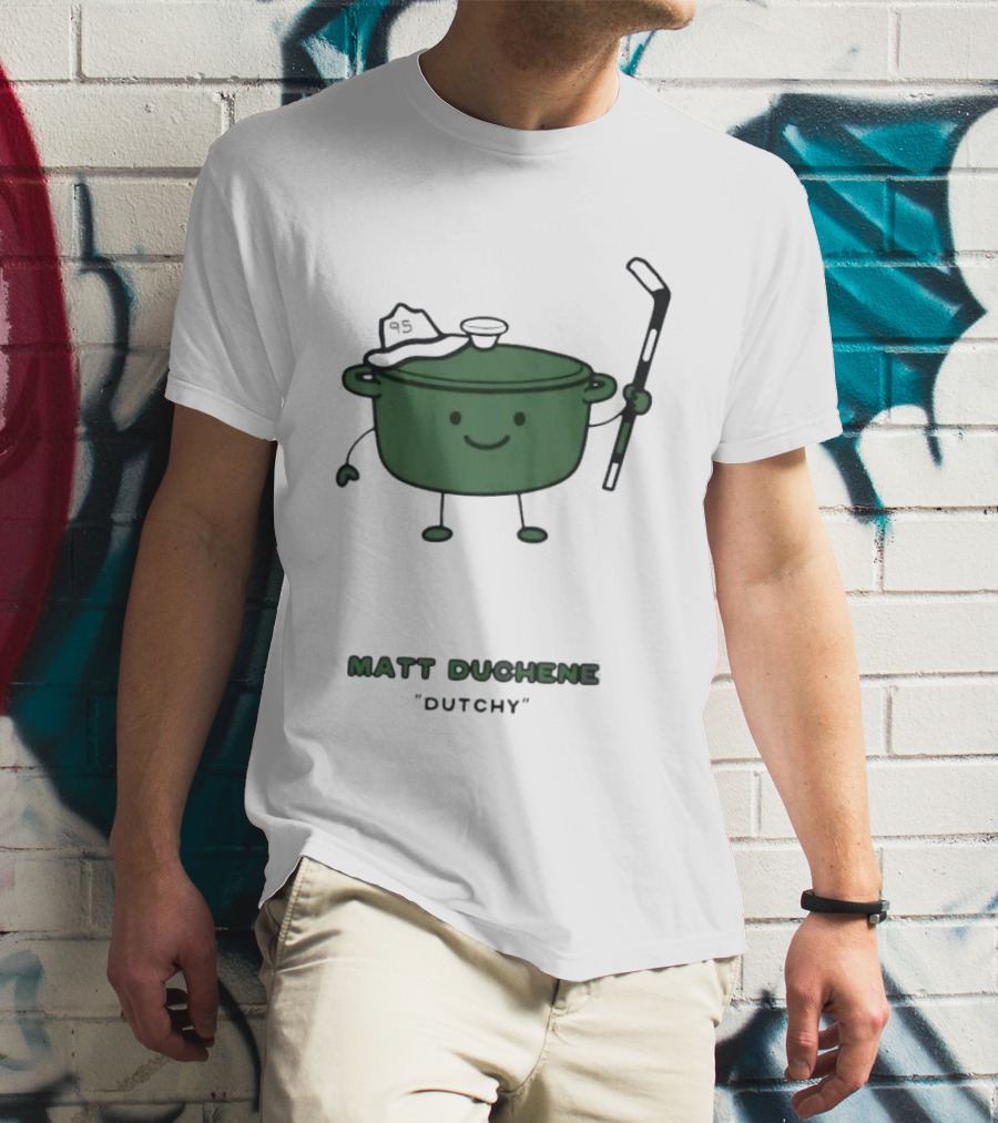 Matt Duchene Dutchy Hockey Pot Character With Cap And Stick T-Shirt