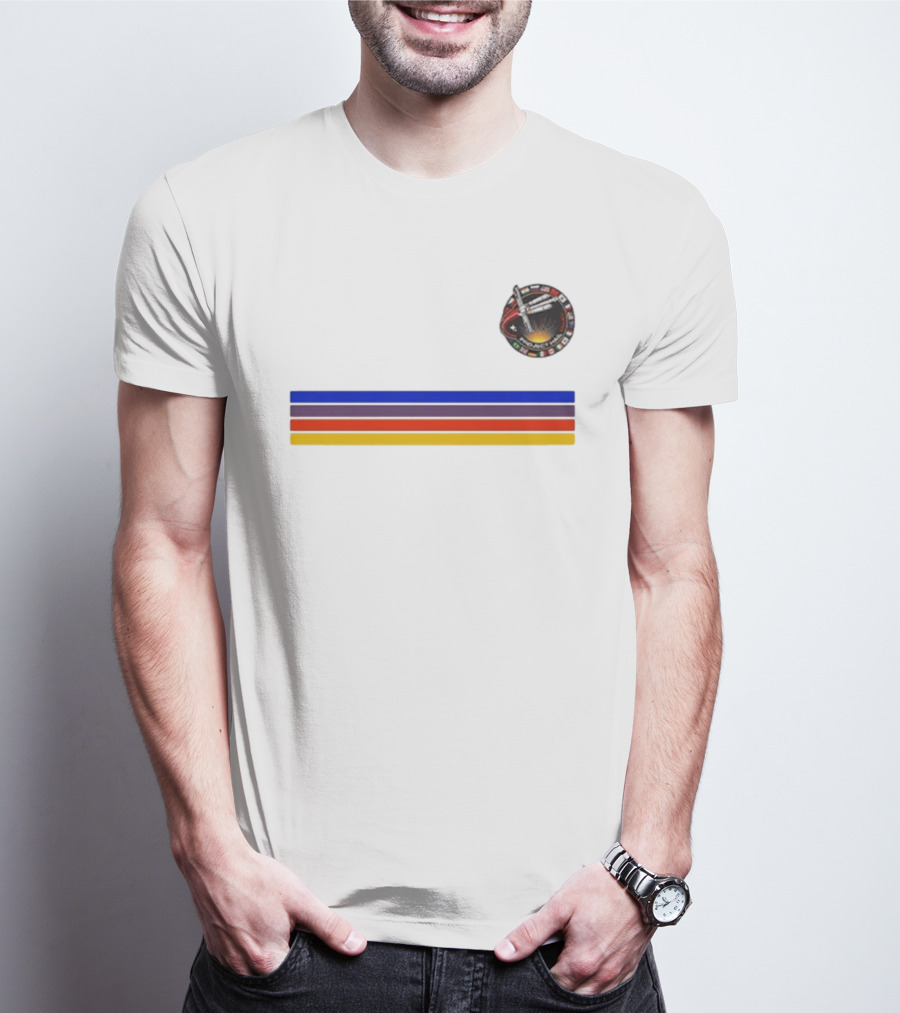 Ryan Gosling Project Hail Mary Mission Patch Rainbow Stripes T-Shirt