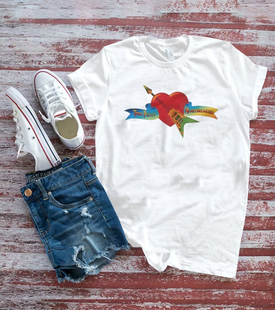 Tom Petty Heartbreakers Heart With Guitar T-Shirt