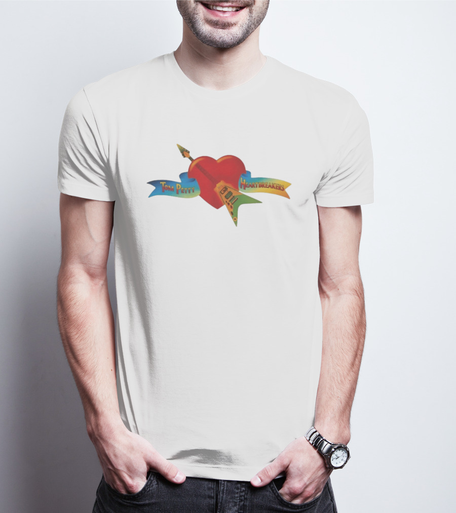 Tom Petty Heartbreakers Heart With Guitar T-Shirt