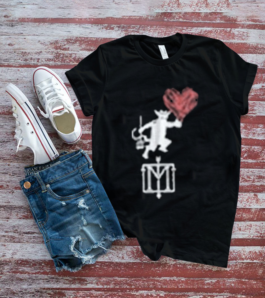The Menzingers Heart Flame Devil Holding Heart T-Shirt