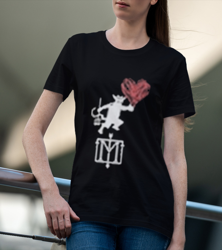 The Menzingers Heart Flame Devil Holding Heart T-Shirt