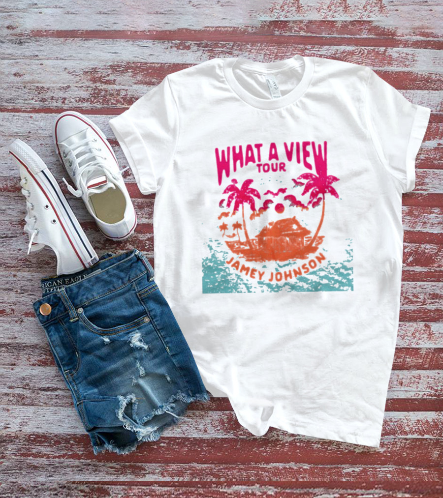 What A View Tour Jamey Johnson Tropical Palm Island T-Shirt