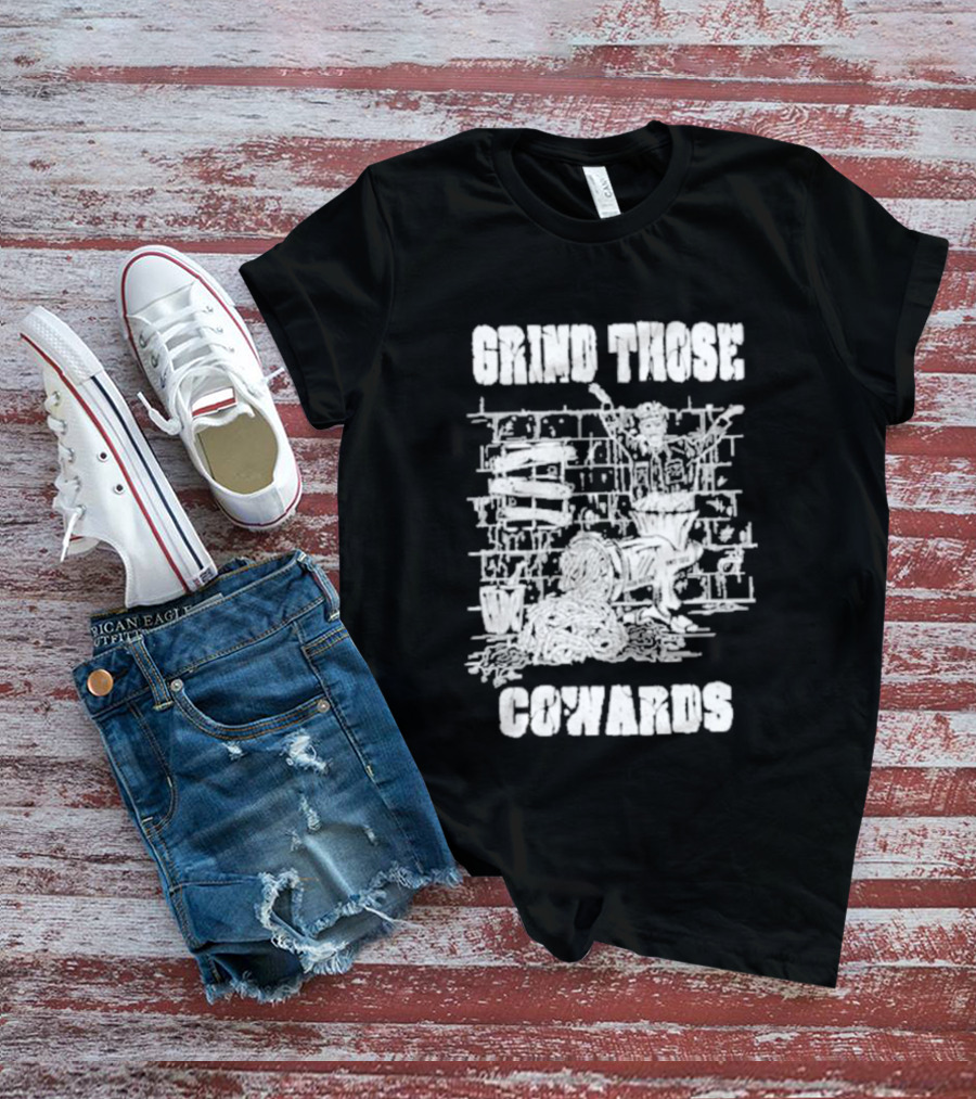 Piled Flesh Grind Those Cowards Chainsaw T-Shirt