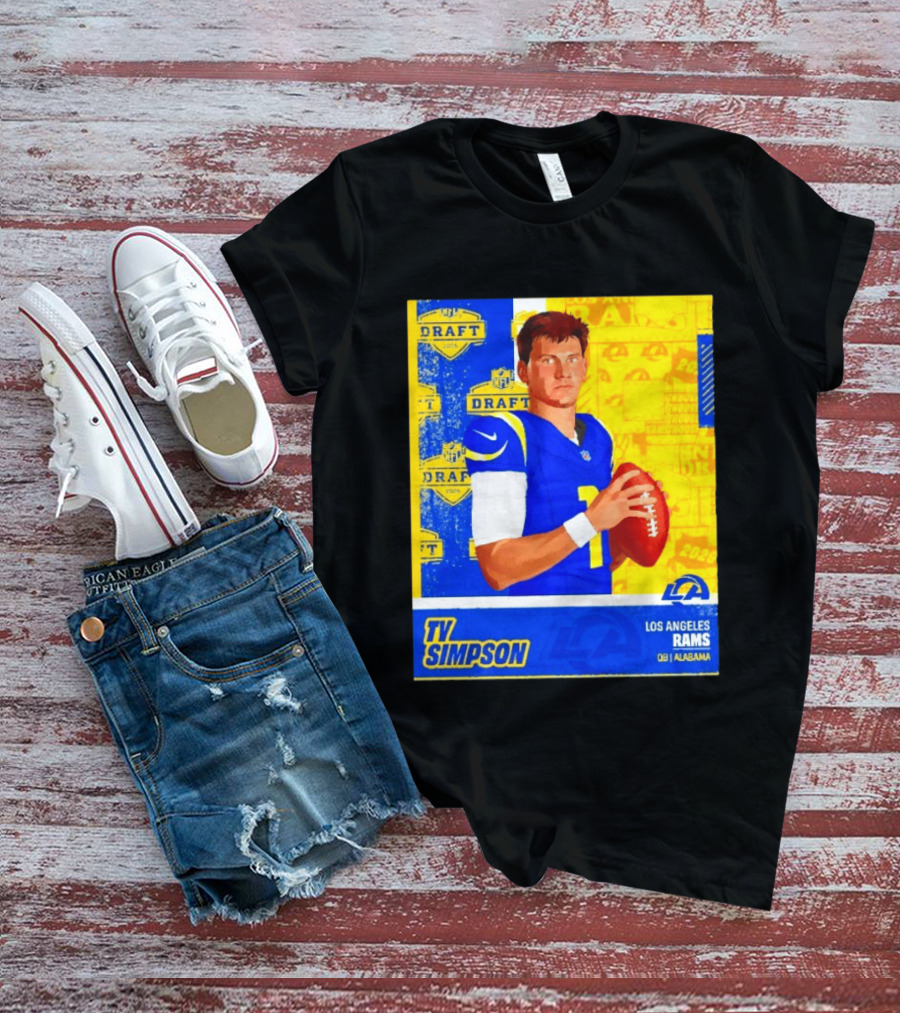 Ty Simpson Los Angeles Rams NFL Draft 2026 Quarterback Alabama T-Shirt