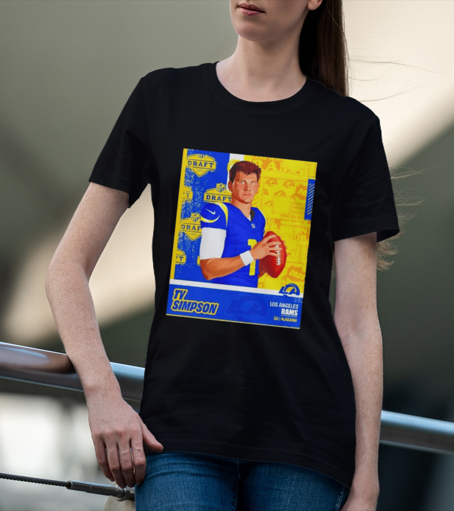 Ty Simpson Los Angeles Rams NFL Draft 2026 Quarterback Alabama T-Shirt