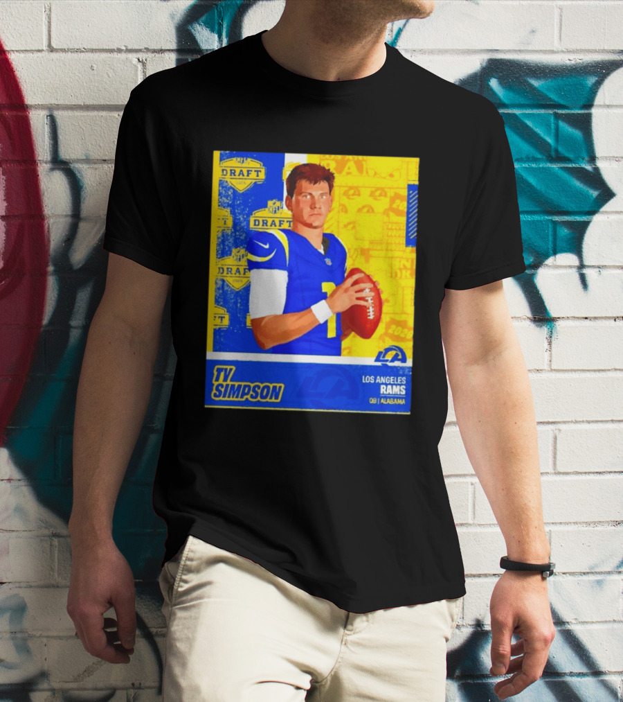 Ty Simpson Los Angeles Rams NFL Draft 2026 Quarterback Alabama T-Shirt