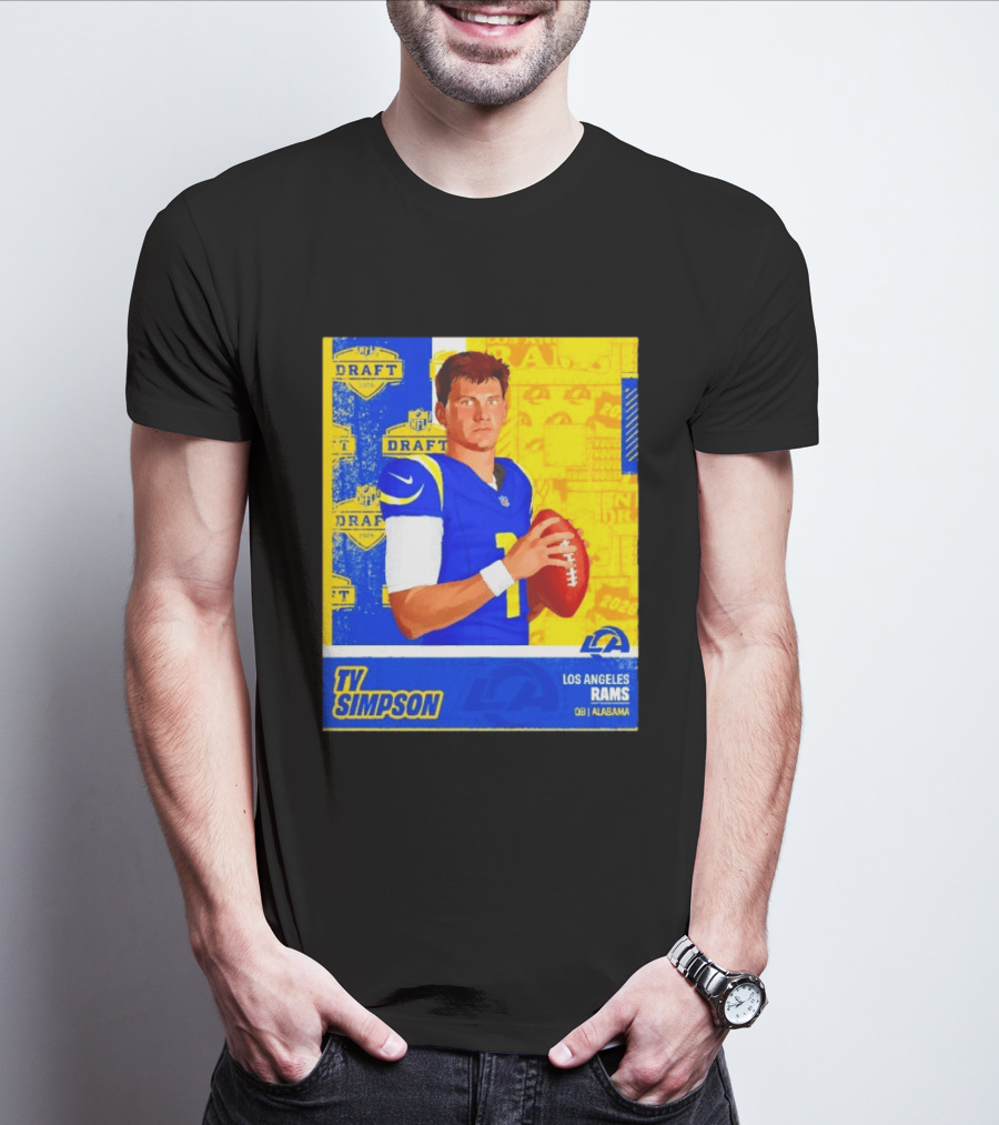 Ty Simpson Los Angeles Rams NFL Draft 2026 Quarterback Alabama T-Shirt
