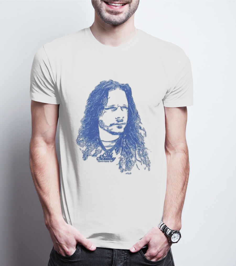Cal Scruby Tdyk Blue Long Hair T-Shirt