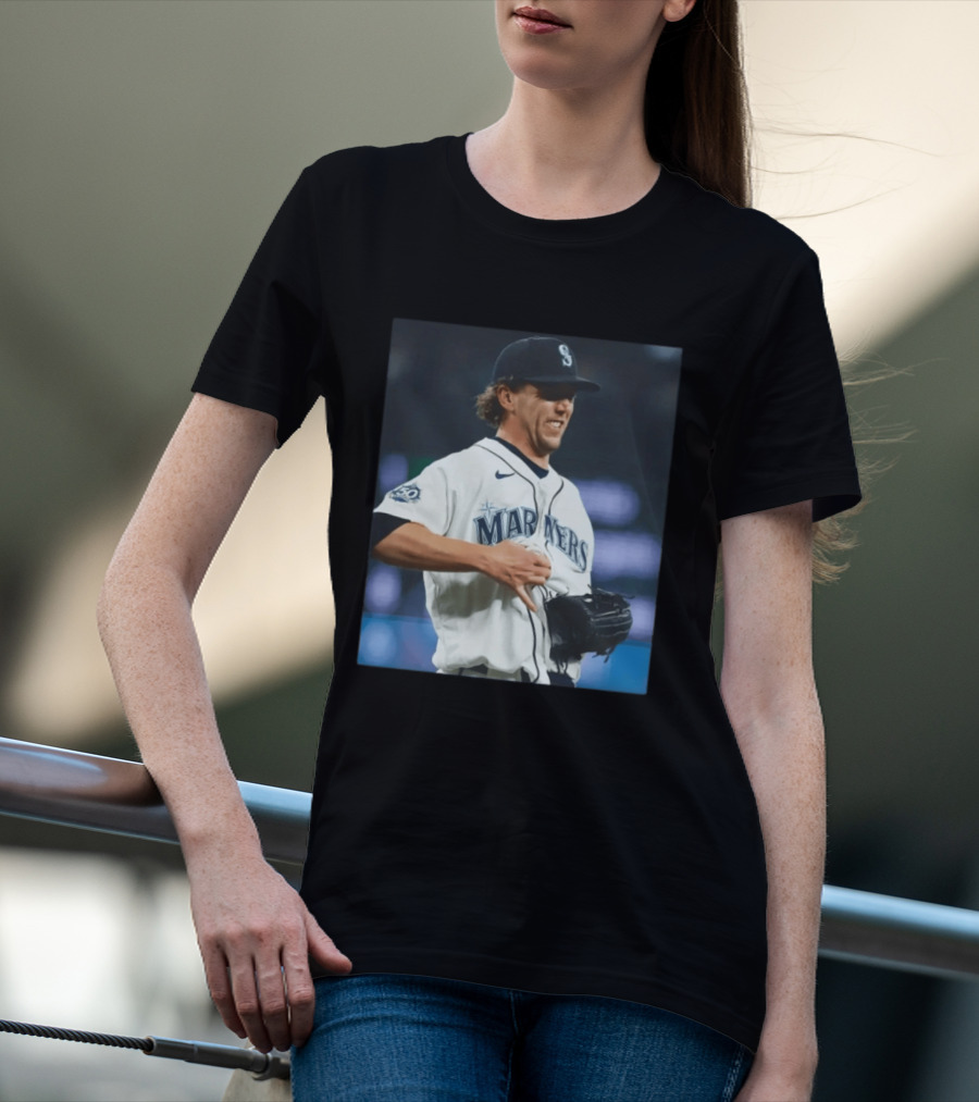 Mariners Baseball Nike Athlete Action Scene MLB T-Shirt
