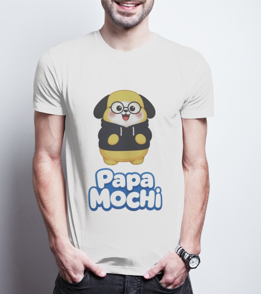 Papa Mochi Cute Character With Glasses T-Shirt