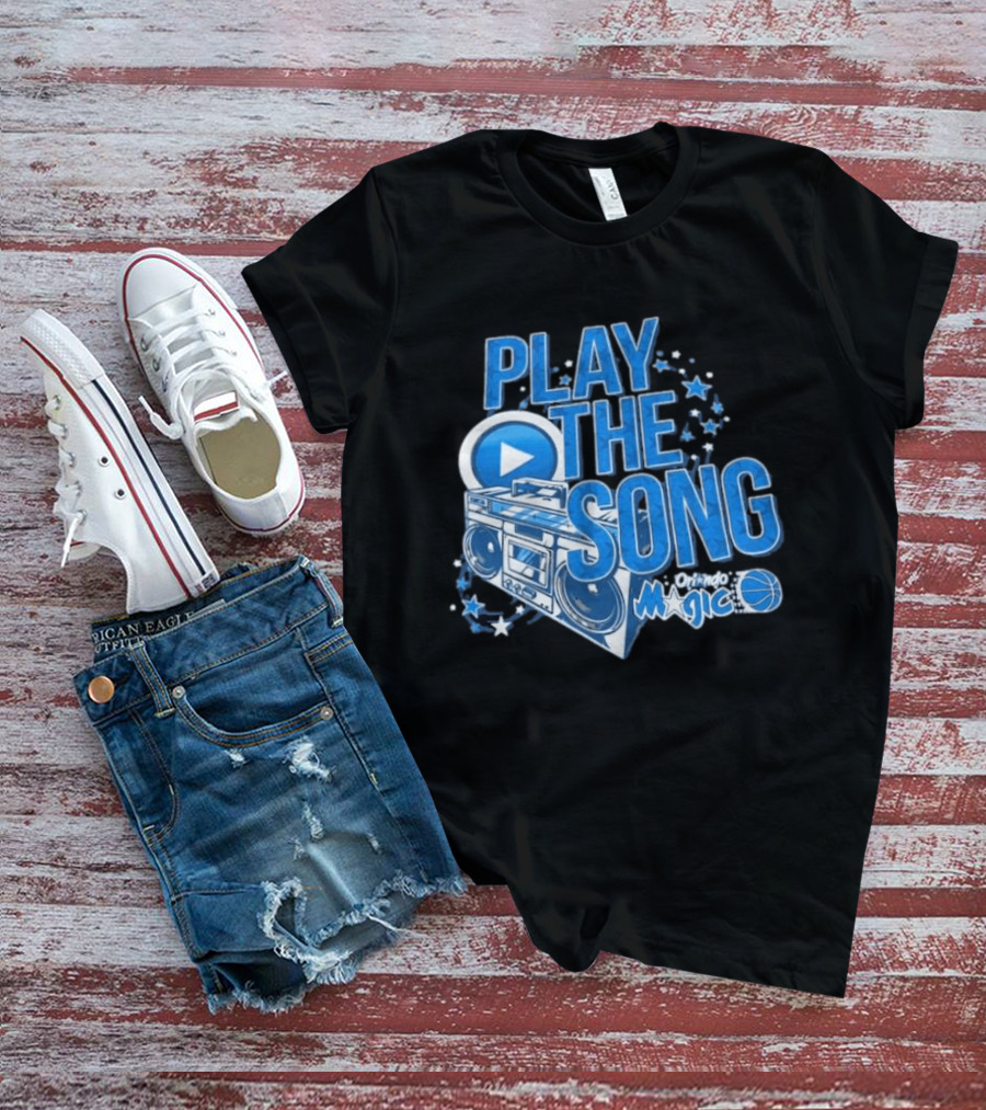 Play The Song Orlando Magic Boombox And Stars T-Shirt
