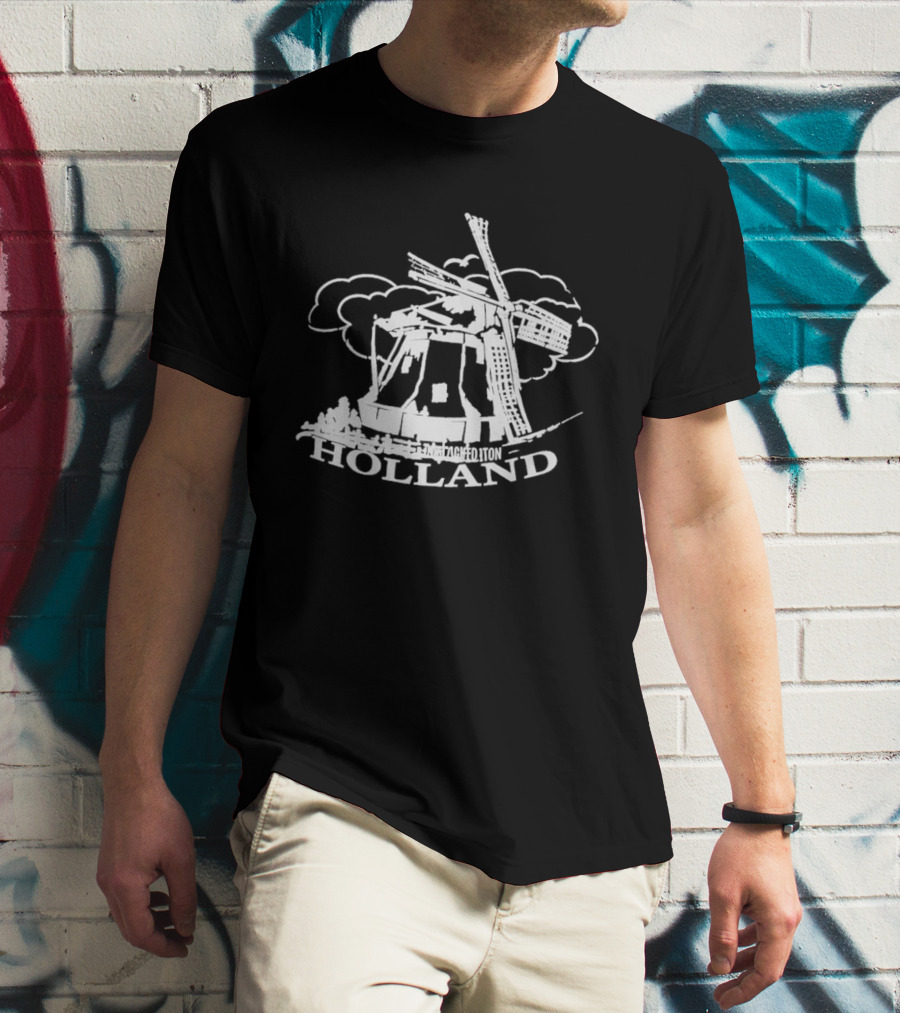 Jaafar Jackson Holland Windmill Classic Dutch Scene T-Shirt