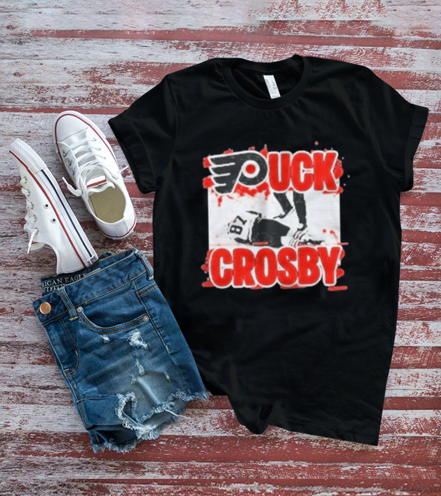 Puck Crosby Philadelphia Flyers Hockey 87 2026 T-Shirt