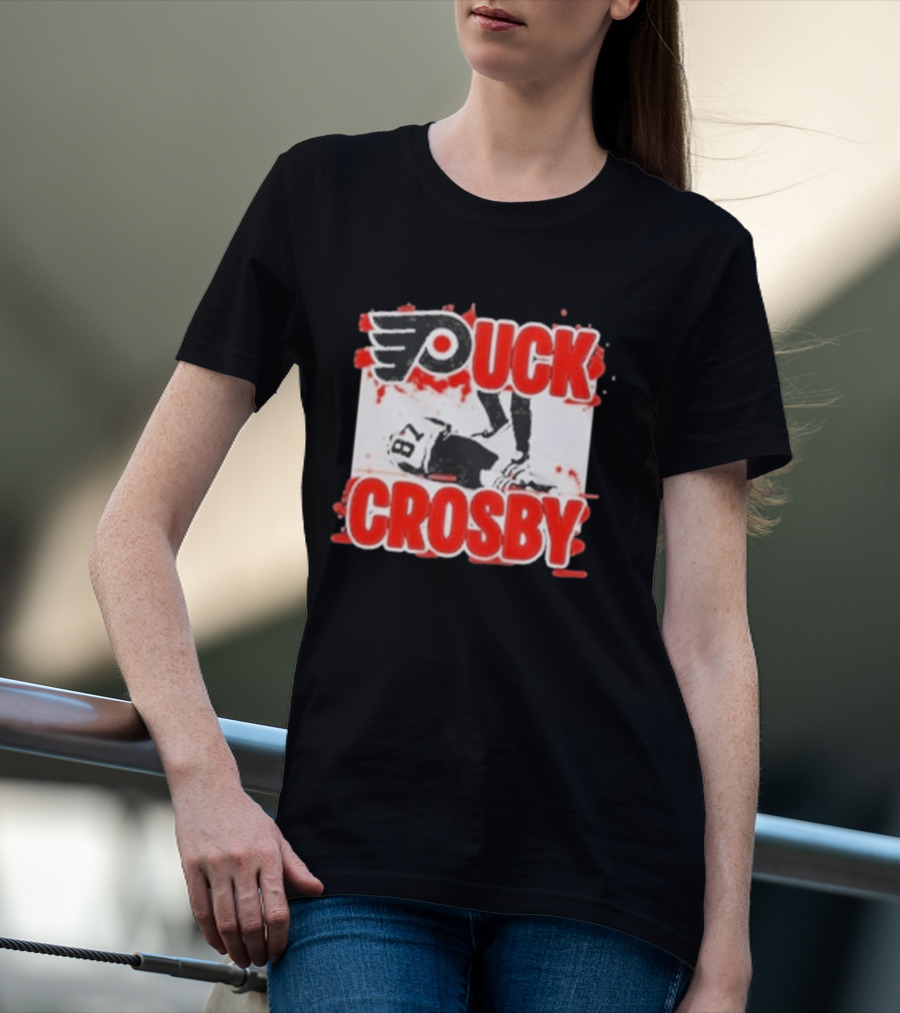 Puck Crosby Philadelphia Flyers Hockey 87 2026 T-Shirt
