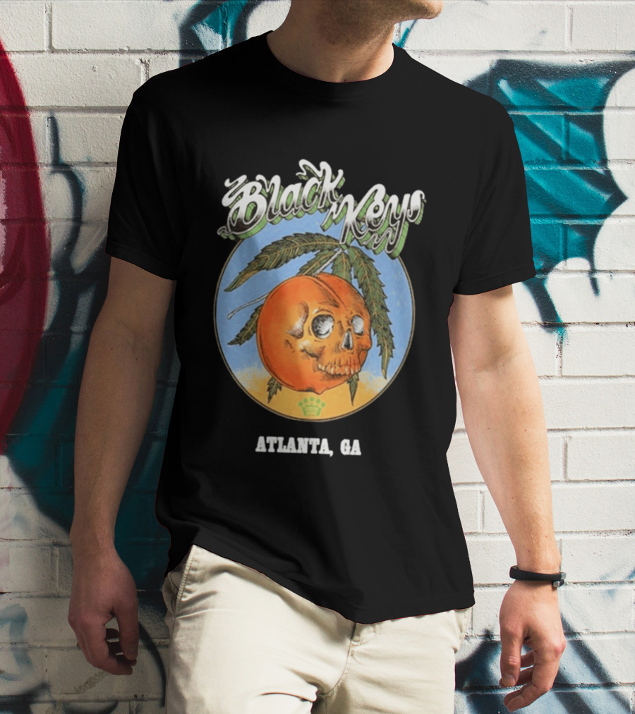 Black Keys Atlanta GA Skull Orange T-Shirt