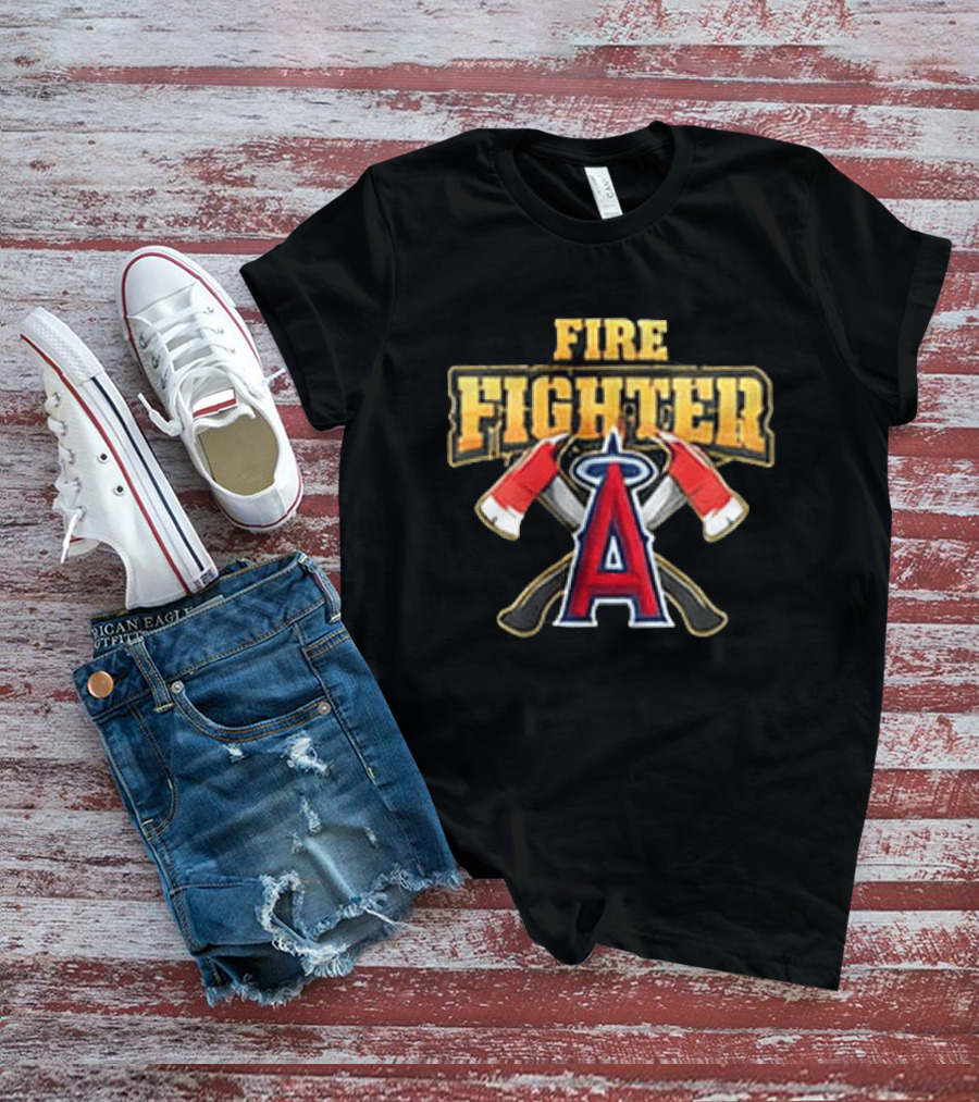 2026 Angels Firefighter Appreciation Giveaway Fire Fighter Axes T-Shirt