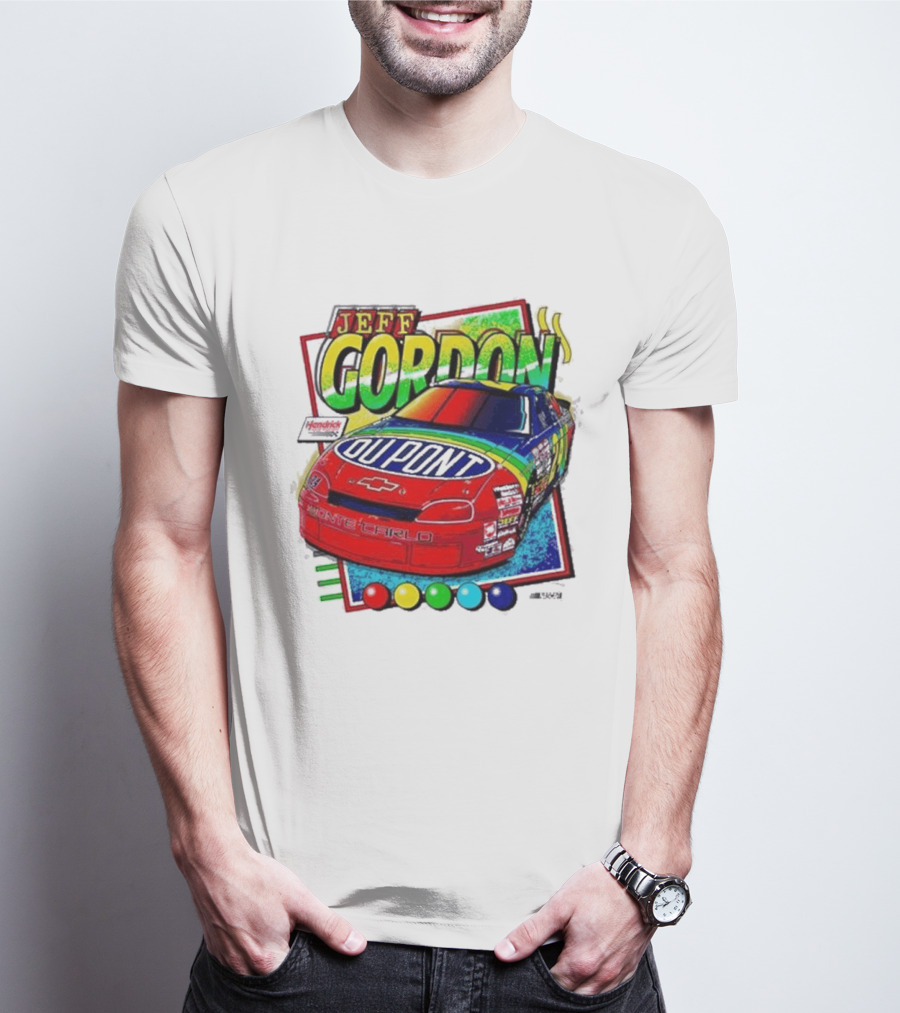 Hendrick Motorsports Jeff Gordon Dupont Chevrolet #24 Racing Car T-Shirt