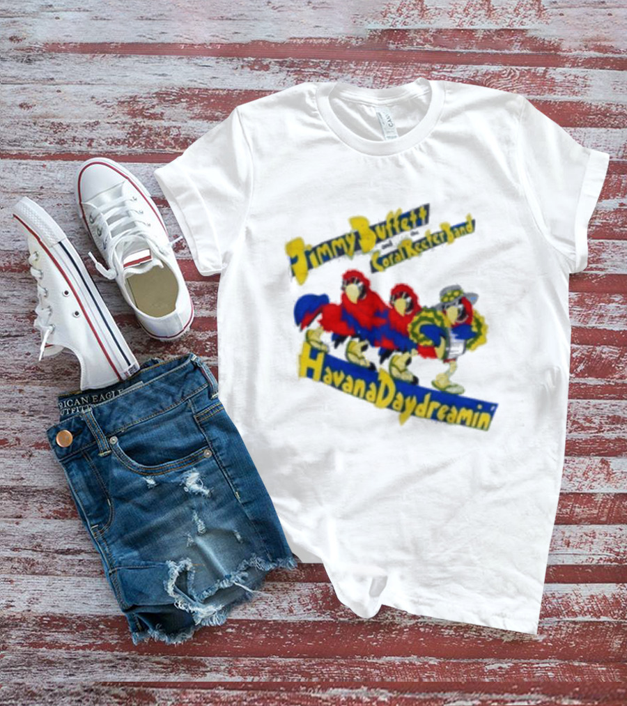 Jimmy Buffett Coral Reefer Band Havana Daydreamin Parrot 1997 Tour T-Shirt