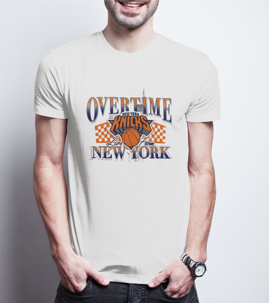 Overtime New York Knicks Live From New York Basketball T-Shirt