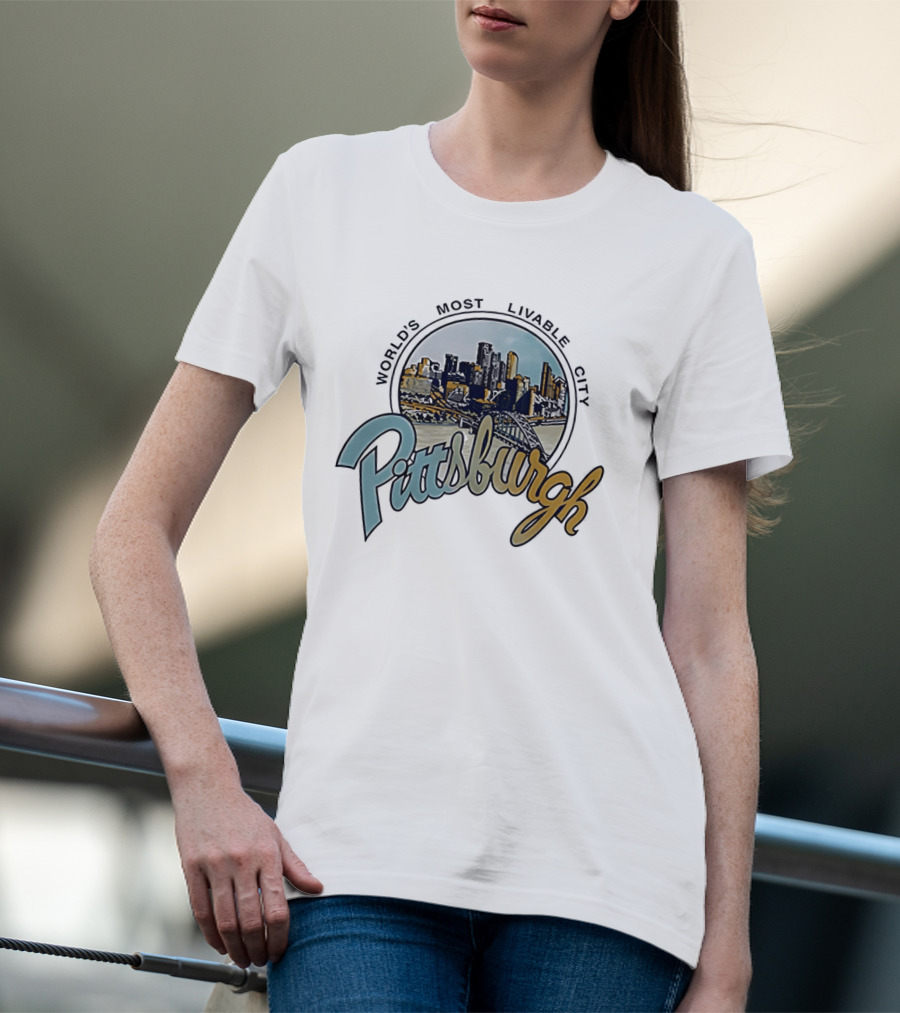 World's Most Livable City Pittsburgh Skyline T-Shirt