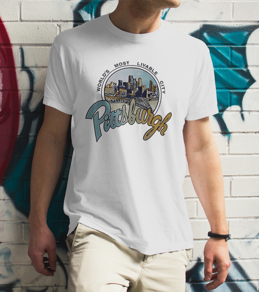 World's Most Livable City Pittsburgh Skyline T-Shirt