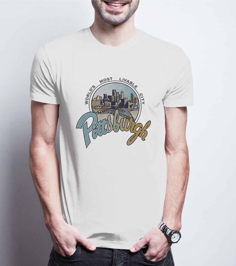 World's Most Livable City Pittsburgh Skyline T-Shirt
