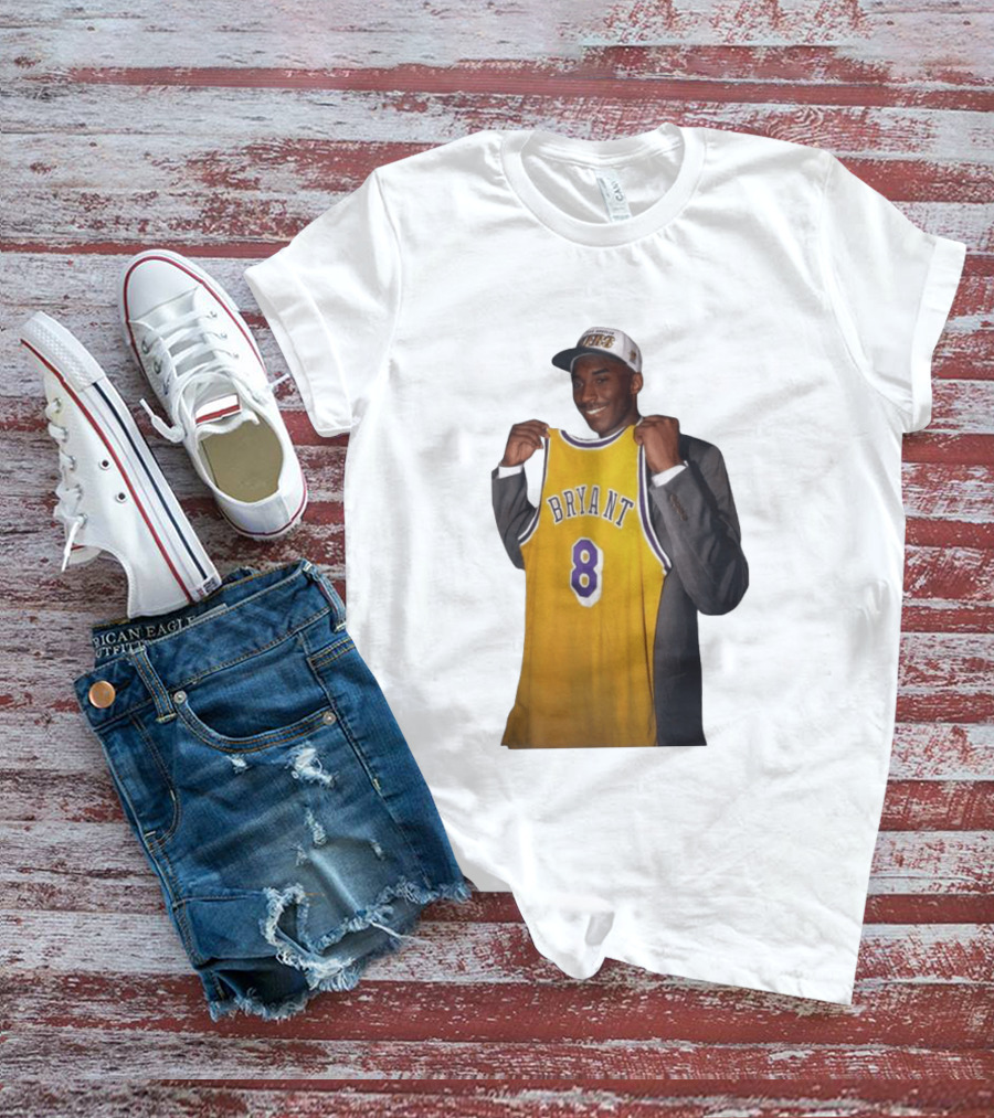Bryant 8 Lakers Jersey Iconic Kobe Image T-Shirt