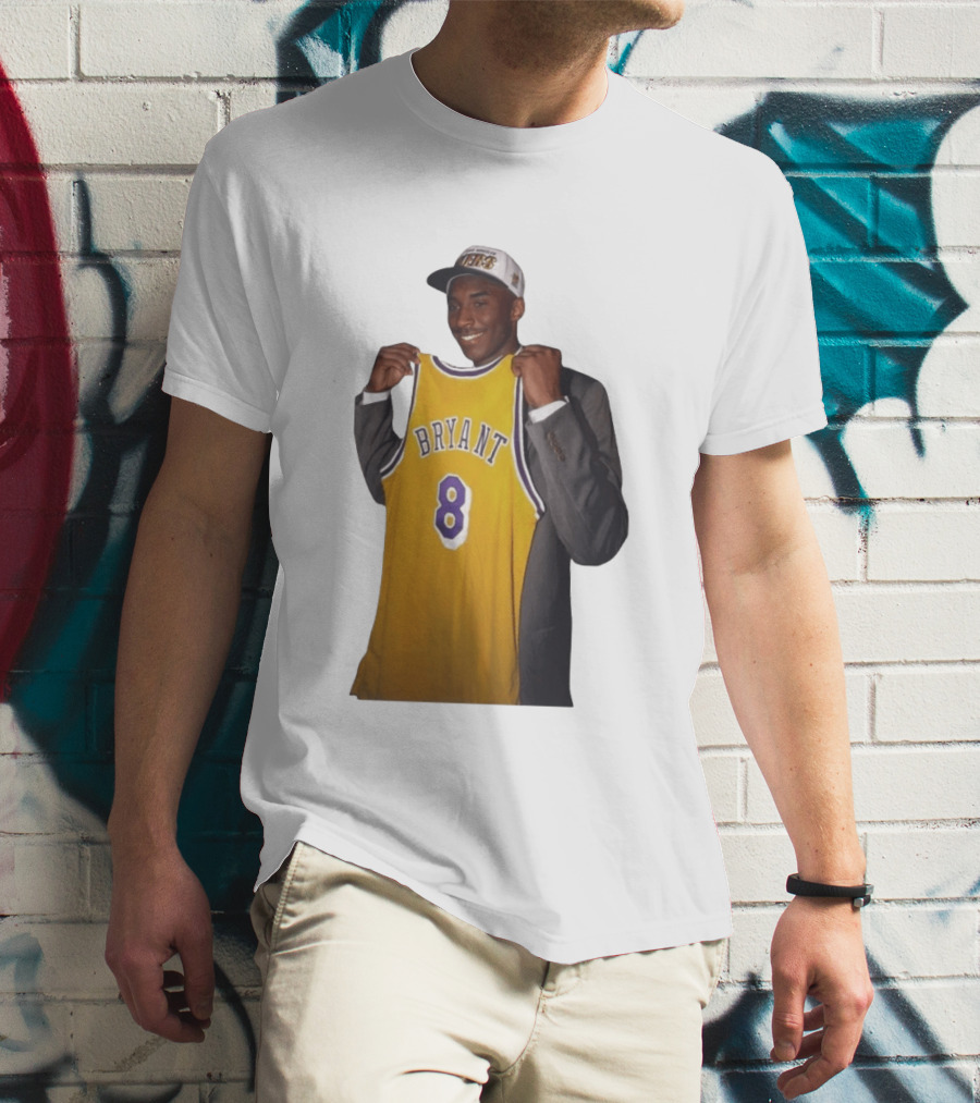 Bryant 8 Lakers Jersey Iconic Kobe Image T-Shirt
