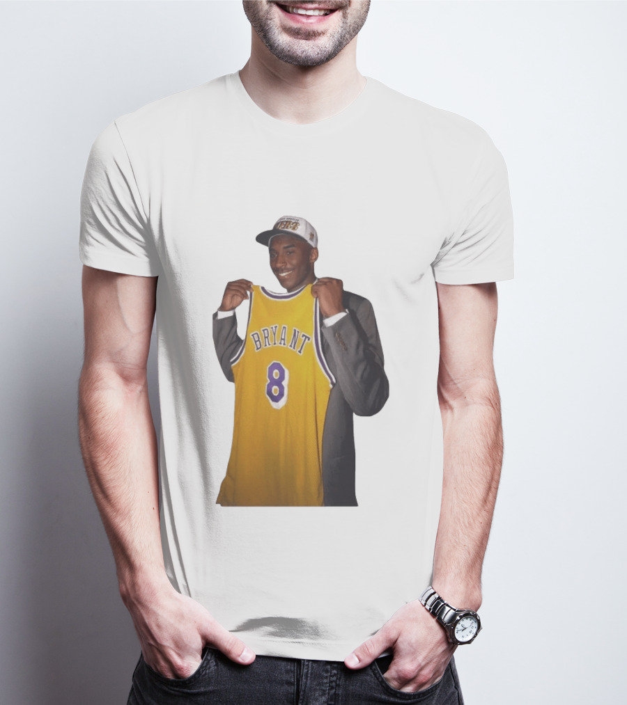 Bryant 8 Lakers Jersey Iconic Kobe Image T-Shirt